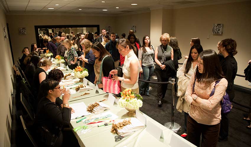 Mesa de hospitalidad para eventos